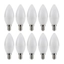 10 x LED Leuchtmittel B35 Kerze 4W = 40W E14 matt 470lm 927 warmweiß 2700K Ra>90 DIMMBAR