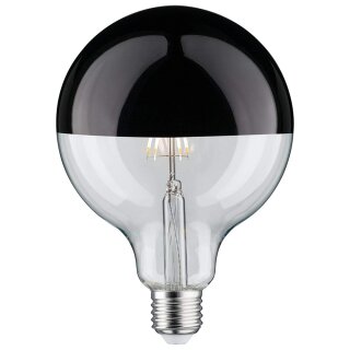 Paulmann LED Filament G125 Globe 6,5W = 48W E27 Kopfspiegel Schwarzchrom 600lm warmweiß 2700K DIMMBAR