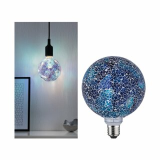 Paulmann LED Leuchtmittel Globe G125 Miracle Mosaic Blau 5W = 40W E27 470lm dimmbar