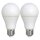 2 x Reality Leuchten LED A60 Birnen 10W = 60W E27 matt 806lm Warmweiß 3000K