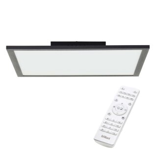 Brilliant LED Deckenleuchte Aufbaupanel Jacinda schwarz 40x40cm 26W 2300lm 2700K-6500K CCT dimmbar Fernbedienung