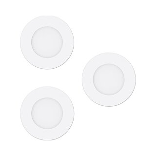 3 x Eglo LED Smart Einbauleuchte Crosslink-Z Weiß Ø8,5cm IP44 2,8W 360lm CCT Dimmbar App Google Alexa Bluetooth ZigBee