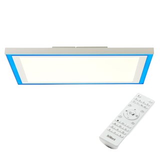 Brilliant LED Smart Deckenleuchte Aufbaupanel Ladoga Weiß 45x45cm 24W 2600lm RGB + CCT Dimmbar Tuya App + Fernbedienung