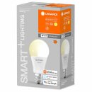 4 x Ledvance LED Smart+ Leuchtmittel A60 Birne 9W = 60W E27 matt 806lm warmweiß 2700K Dimmbar App Google Alexa WiFi