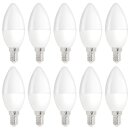 10 x mlight LED Kerze 3W = 25W E14 matt 250lm...