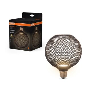 Osram LED Globe G125 Decor Flat 3,5W = 28W E27 Schwarz 300lm warmweiß 2700K