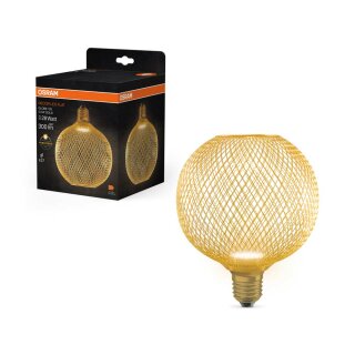 Osram LED Globe G125 Decor Flat 3,5W = 28W E27 Gold 300lm warmweiß 2700K