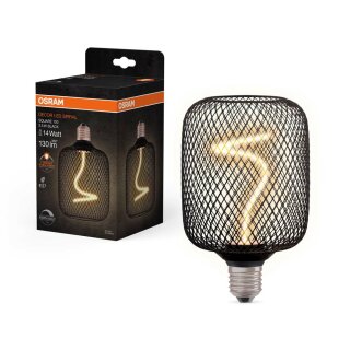 Osram LED Filament Decor Spiral Square 3,5W = 14W E27 Schwarz 130lm extra warmweiß 1800K DIMMBAR