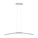 Eglo LED Pendelleuchte Lasana Chrom/Weiß 90cm 30W 3500lm warmweiß 3000K kürzbar