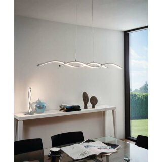 Eglo LED Pendelleuchte Lasana 2 Chrom/Weiß 87cm 19W 2600lm warmweiß 3000K kürzbar