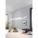 Eglo LED Pendelleuchte Lasana 2 Weiß/Chrom 100cm 35W 5300lm warmweiß 3000K kürzbar