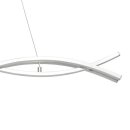 Eglo LED Pendelleuchte Lasana 2 Weiß/Chrom 100cm 35W 5300lm warmweiß 3000K kürzbar