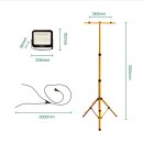 Spectrum LED Arbeitsleuchte auf Stativ 170cm Gelb IP65 2 x 50W 8400lm neutralweiß 4000K verstellbar