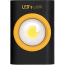 LEDs work LED Arbeitsleuchte Schwarz IP65 10W 1000lm 5000K Akku USB schwenkbar dimmbar