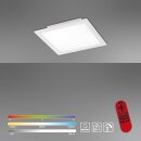 LeuchtenDirekt LED Smart Deckenleuchte Panel Lola Weiß 30x30cm 20W 1400lm RGB + CCT Fernbedienung App Google Alexa