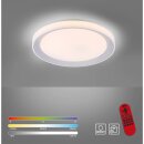 LeuchtenDirekt LED Smart Deckenleuchte Lola Silber Leni Ø51cm 40W 3300lm RGB + CCT Fernbedienung App Google Alexa