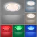 LeuchtenDirekt LED Smart Deckenleuchte Lola Silber Leni Ø51cm 40W 3300lm RGB + CCT Fernbedienung App Google Alexa