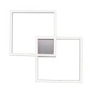 LeuchtenDirekt LED Smart Deckenleuchte Lola Silber Maxi 63x63cm 26W 1300lm RGB + CCT Fernbedienung App Google Alexa