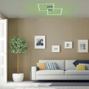 LeuchtenDirekt LED Smart Deckenleuchte Lola Silber Maxi 63x63cm 26W 1300lm RGB + CCT Fernbedienung App Google Alexa