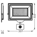 Ledvance LED Fluter Floodlight Essential Schwarz IP65 150W 1700lm warmweiß 3000K 110° mit Sensor