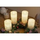 2er-Set Paulmann Pauleen LED Wachskerzen Glowing Glitter warmweiß für 3 x AAA Batterie mit Schalter