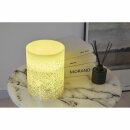 Paulmann Pauleen LED Wachskerze Glowing Glitter Big warmweiß für 3 x AA Batterie mit Schalter