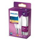 2 x Philips LED Filament Kerzen 2,2W = 25W E14 Opal 250lm warmweiß 2700K