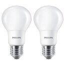 2 x Philips LED Leuchtmittel A65 Birnen 8W = 60W E27 matt...